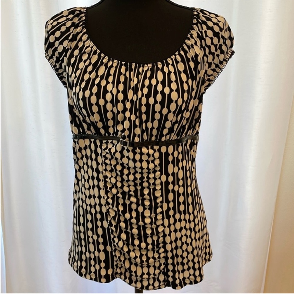 INC Stylish Black and Cream Women's top